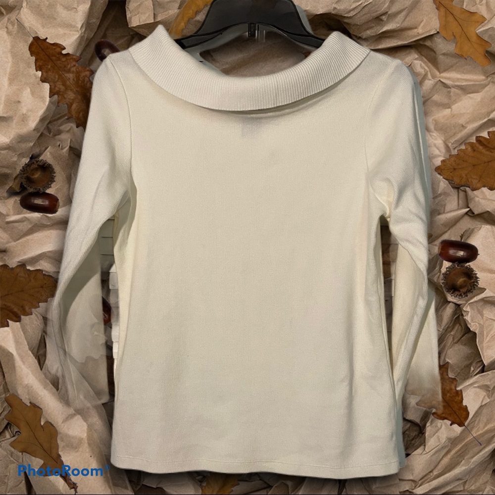 🍒RAFAELLA OVAL NECK IVORY SWEATER MEDIUM